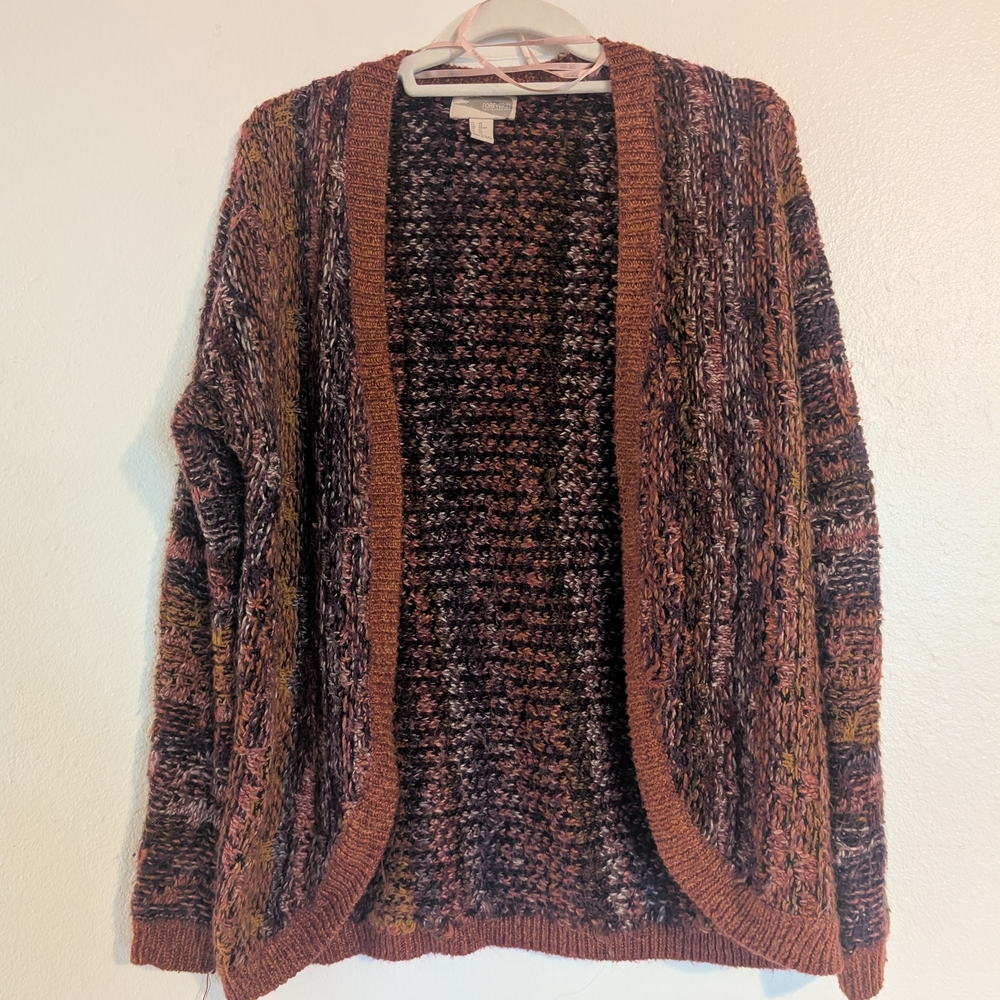 Forever 21 Brown Cardigan Sweater with Knitted Texture